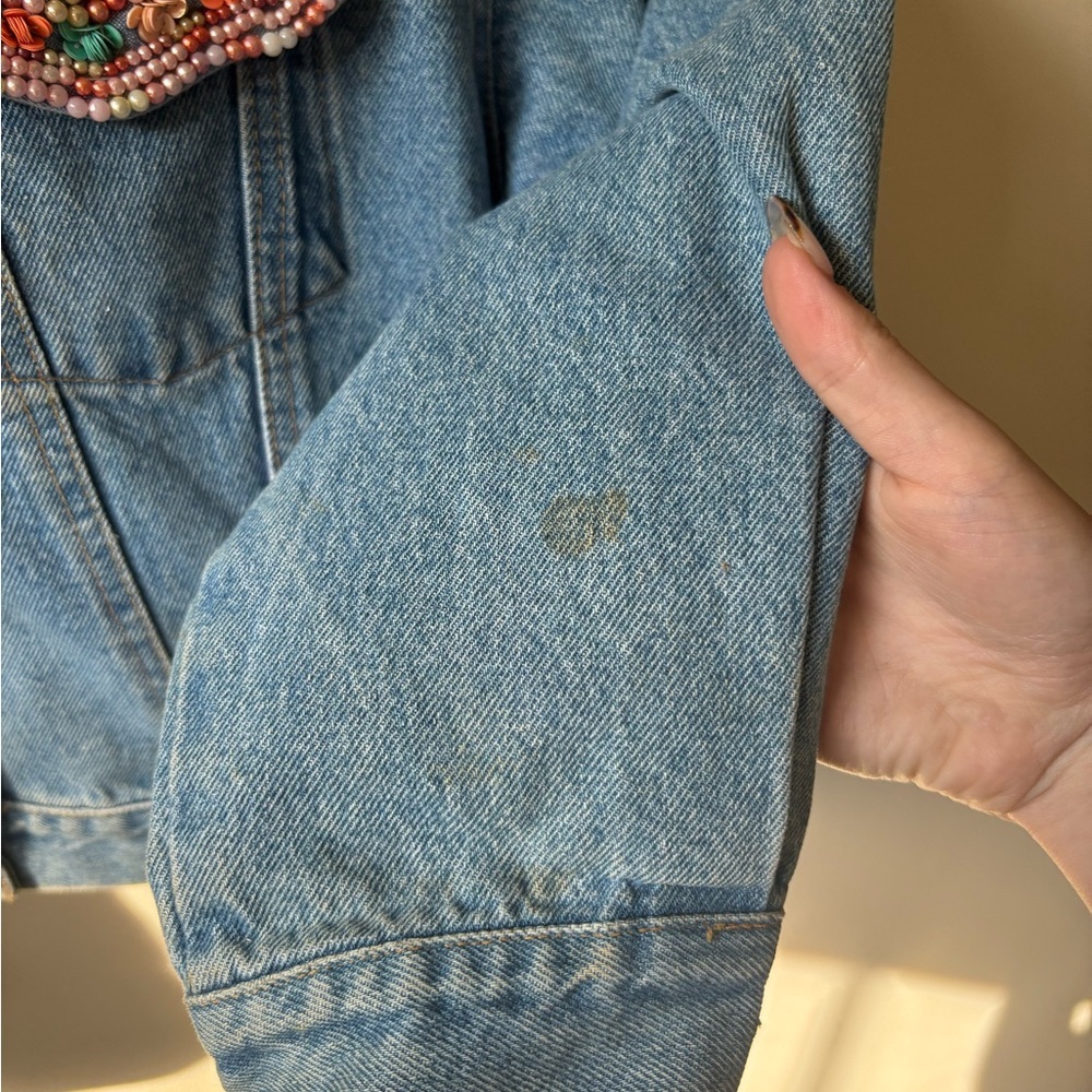 Joujou Vintage Beaded Denim Jacket And Mini Skirt… - image 3